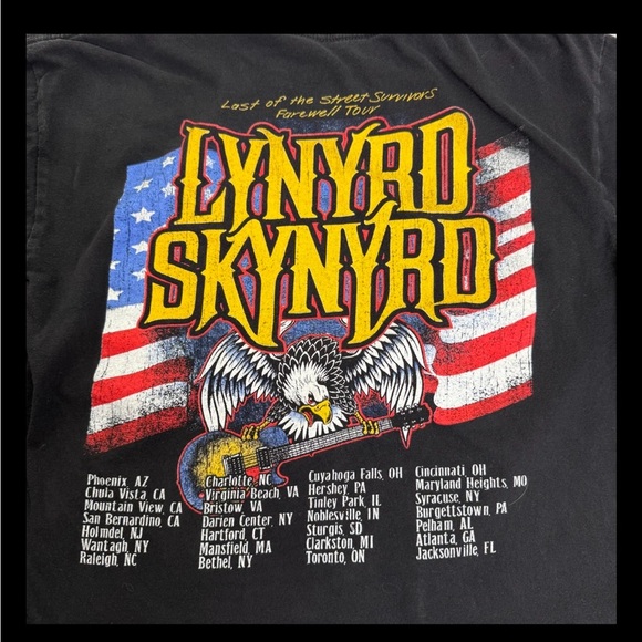 Lynyrd Skynyrd Last Of The Survivors 2018 Farewell Tour Double Sided Black - Picture 4 of 6